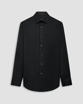 OOOHCOTTON 8 WAY STRETCH SOLID SHIRT - BLACK