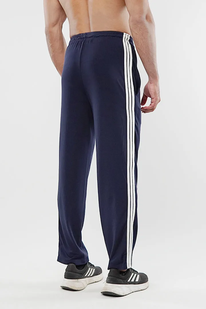 Striped Trousers - Navy Blue